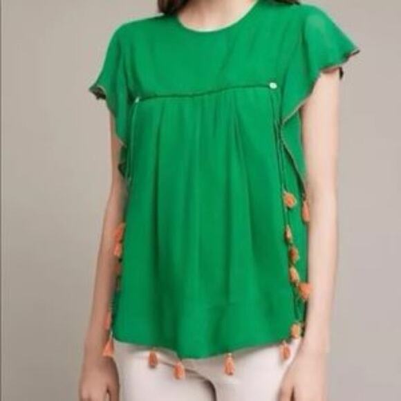 Banjanan Flutter Sleeve Tassel Top - Picture 1 of 5